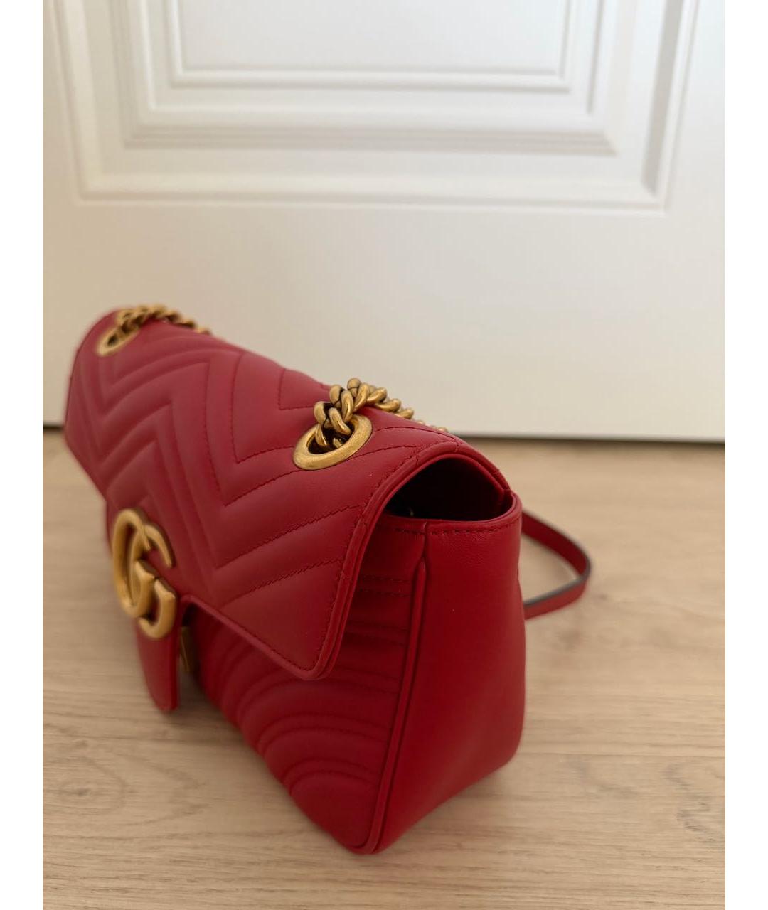 GUCCI Красная кожаная сумка через плечо, фото 2