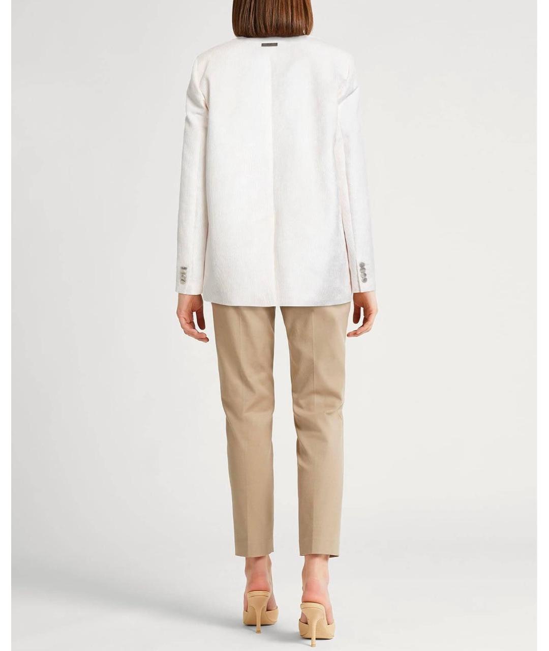 PESERICO Бежевый хлопковый жакет/пиджак, фото 8