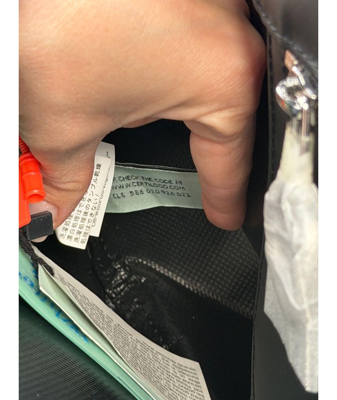 OFF-WHITE Черная синтетическая дорожная/спортивная сумка, фото 5