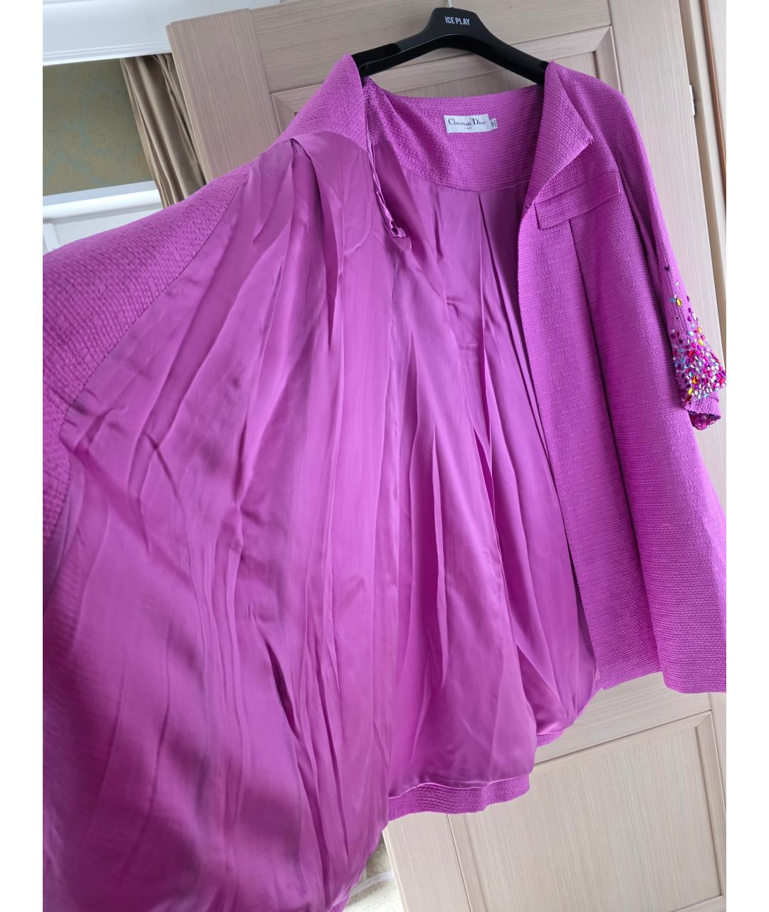 CHRISTIAN DIOR Розовое шелковое пальто, фото 5