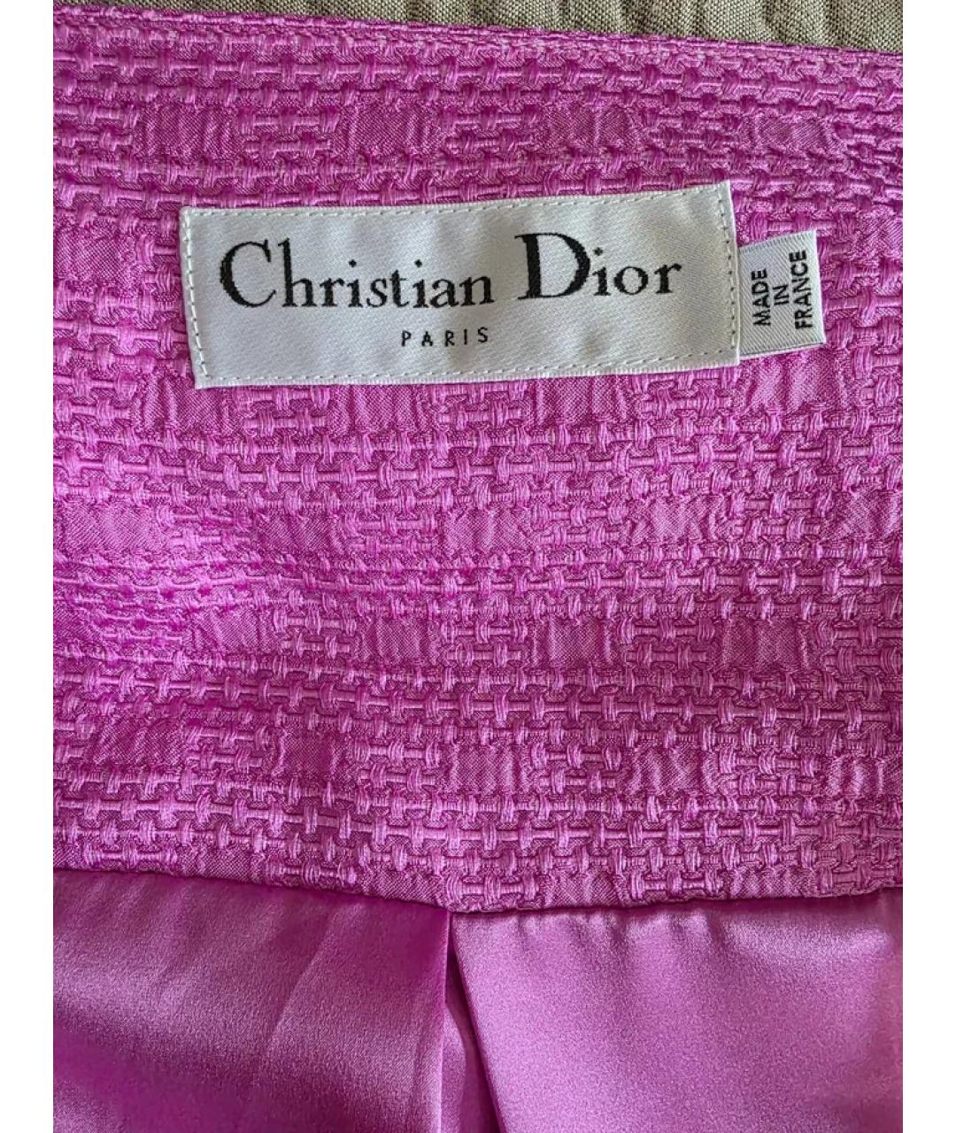 CHRISTIAN DIOR Розовое шелковое пальто, фото 3