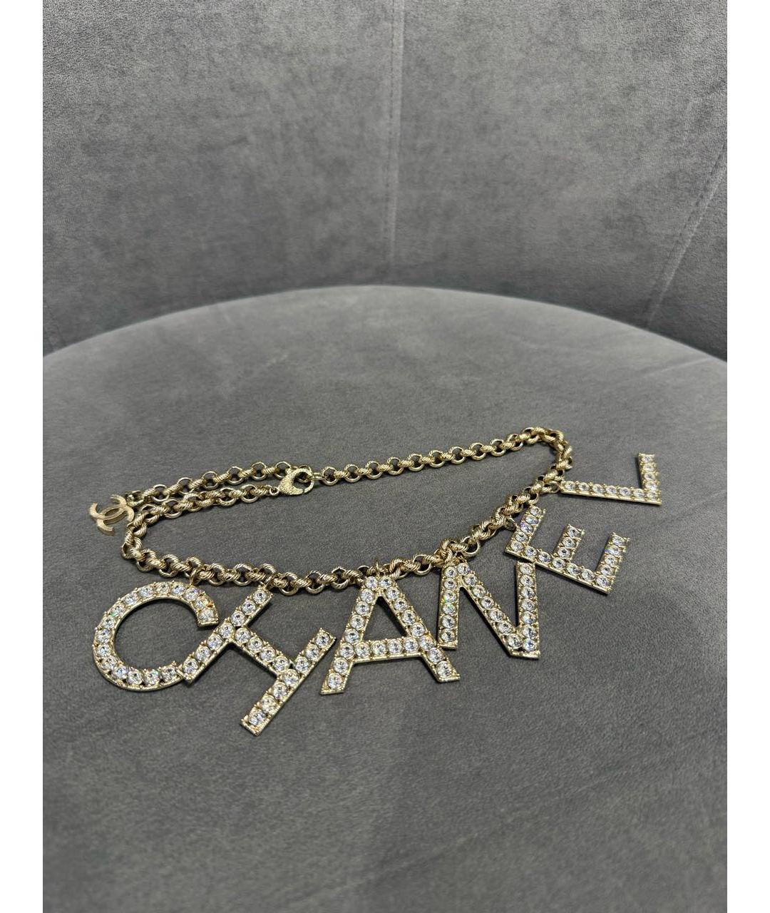 CHANEL Золотое металлическое колье, фото 2