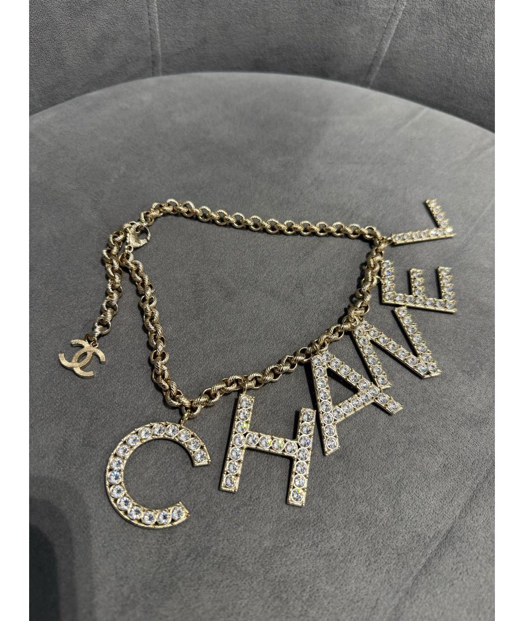 CHANEL Золотое металлическое колье, фото 3