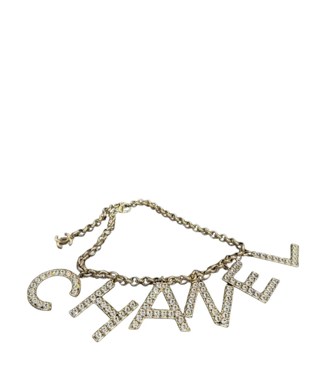 CHANEL Золотое металлическое колье, фото 1