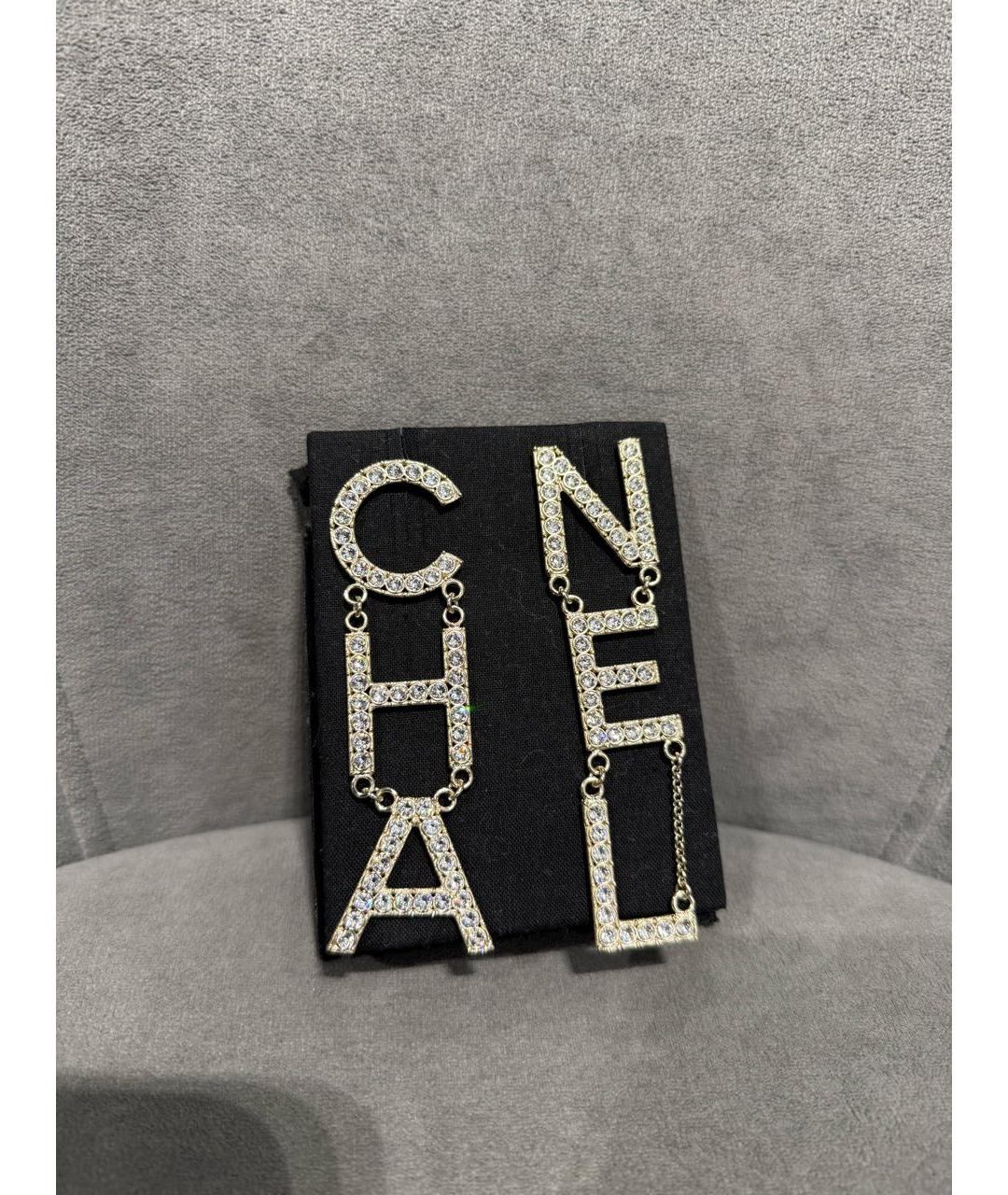 CHANEL Золотые металлические серьги, фото 3