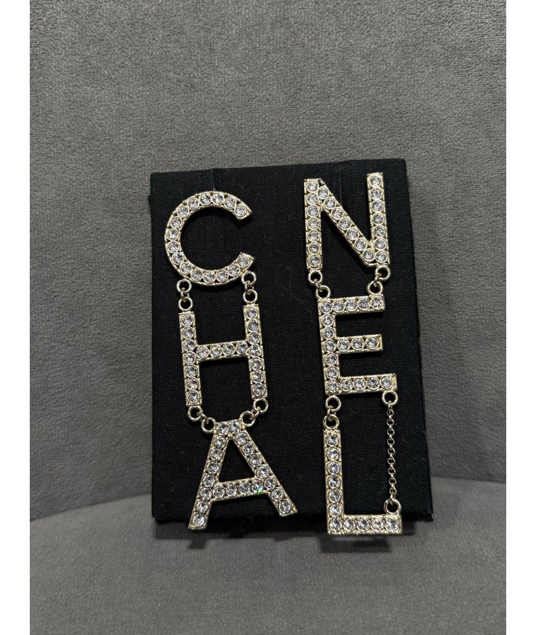 CHANEL Золотые металлические серьги, фото 4