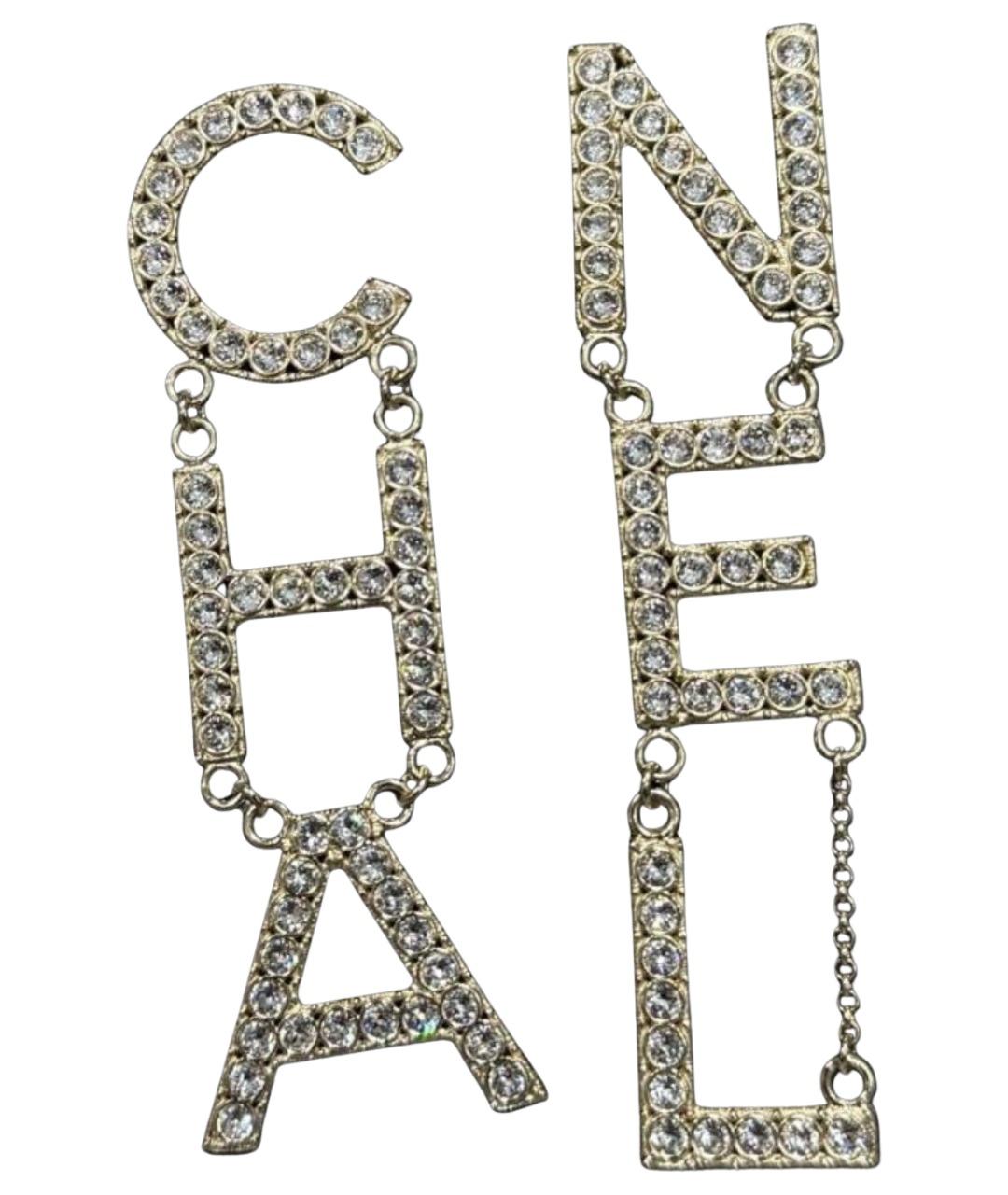 CHANEL Золотые металлические серьги, фото 1