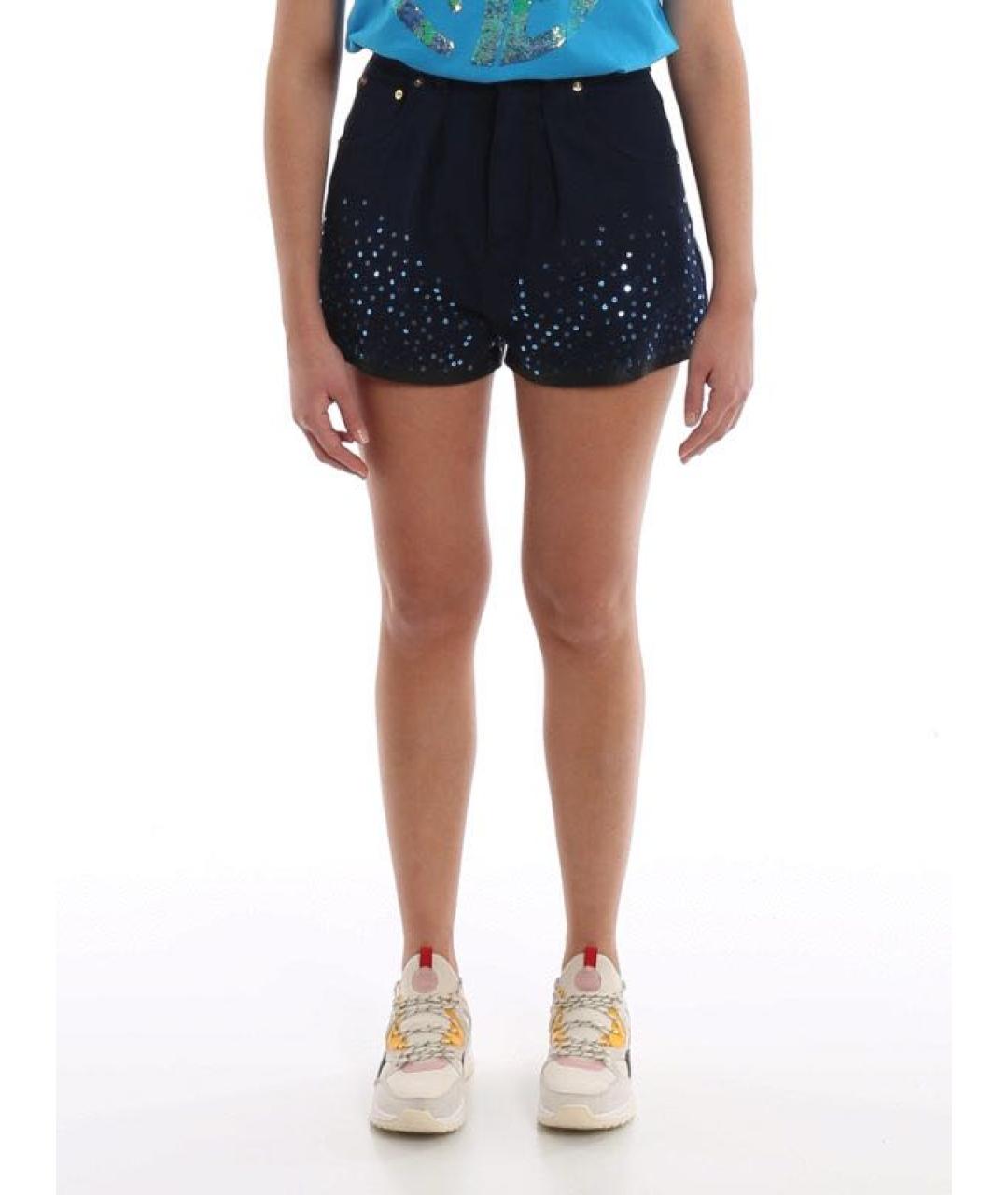ALBERTA FERRETTI Темно-синие хлопковые шорты, фото 2