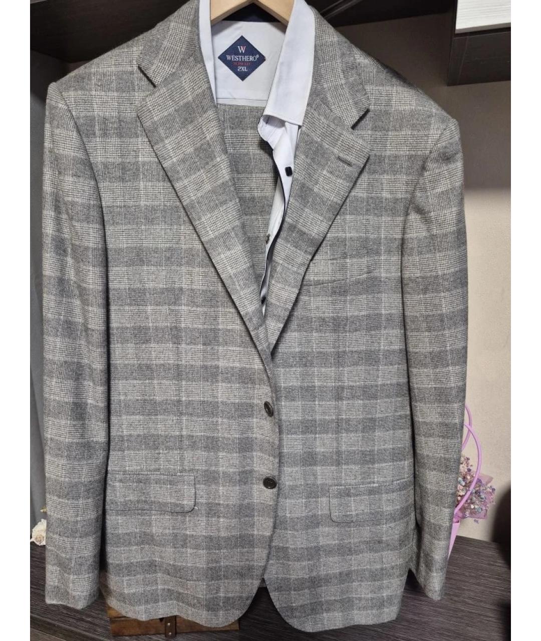 KITON Бежевый классический костюм, фото 3