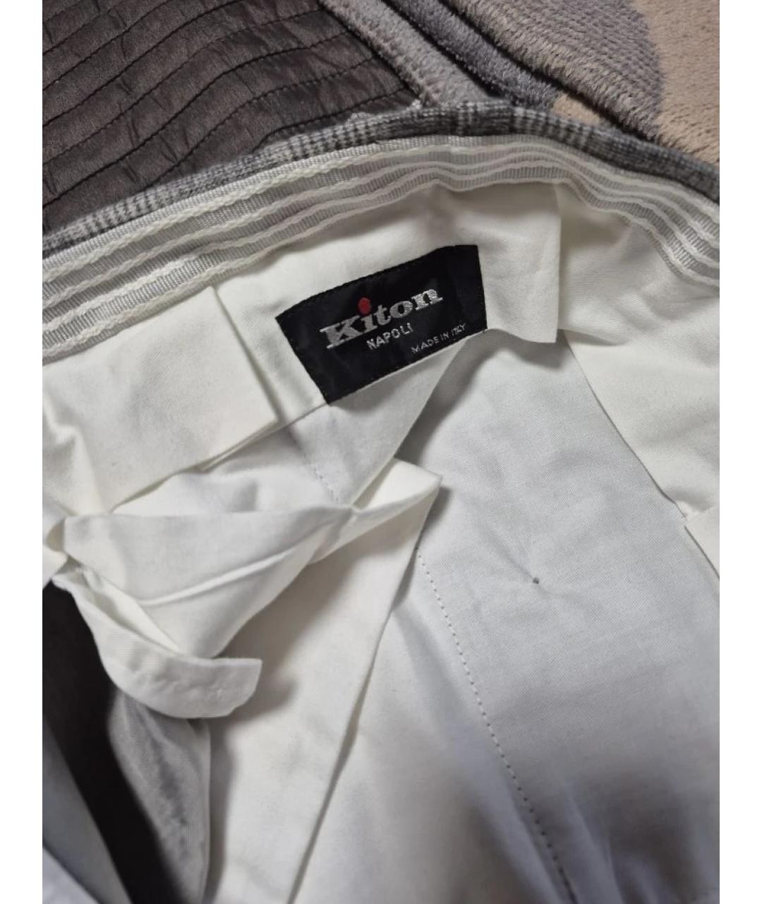 KITON Бежевый классический костюм, фото 7