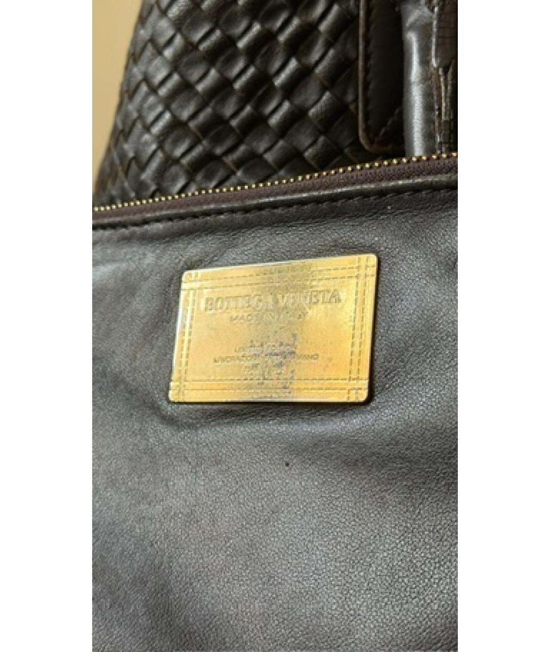 BOTTEGA VENETA Черная кожаная сумка тоут, фото 6