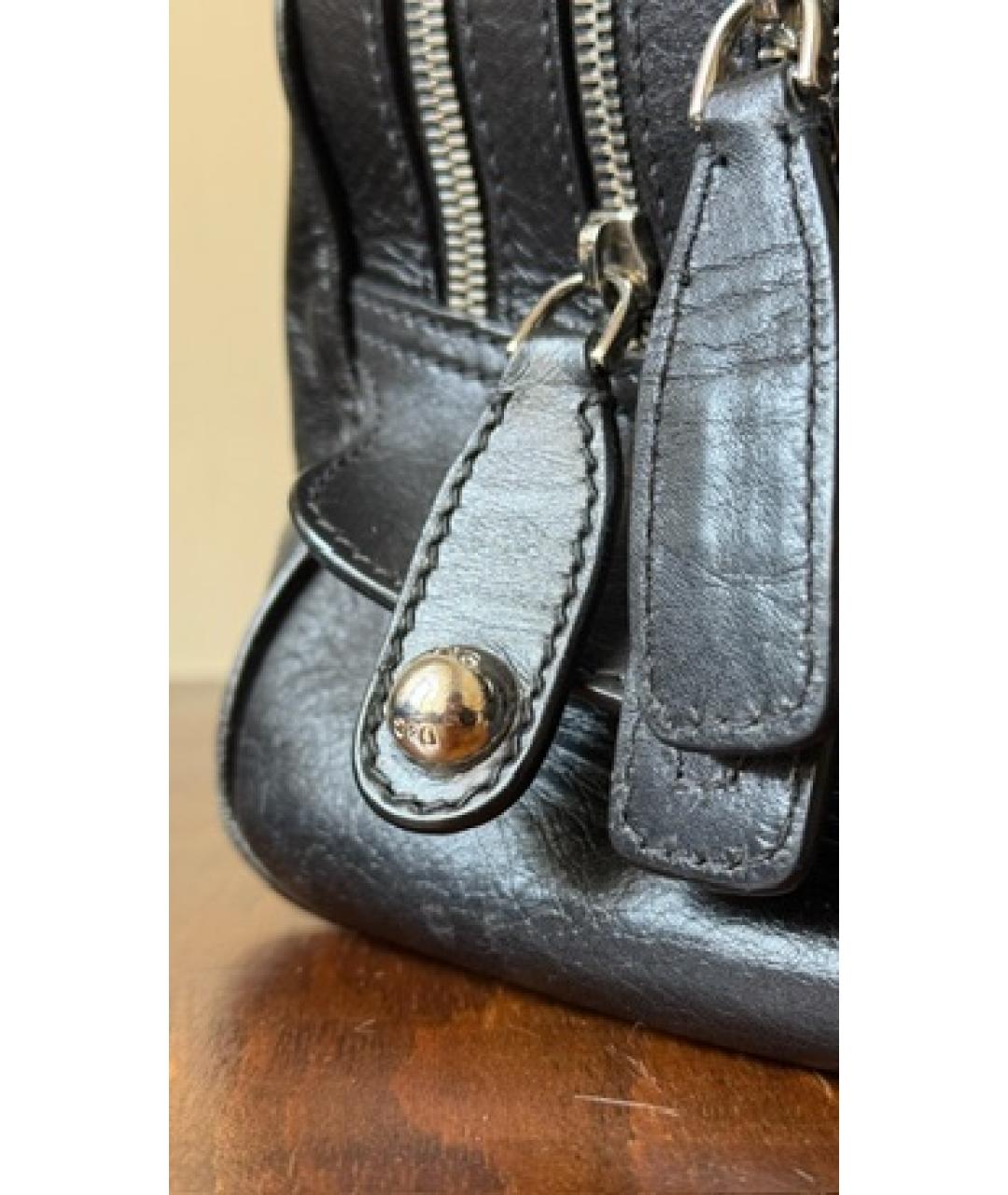 DOLCE&GABBANA Черная кожаная сумка тоут, фото 5