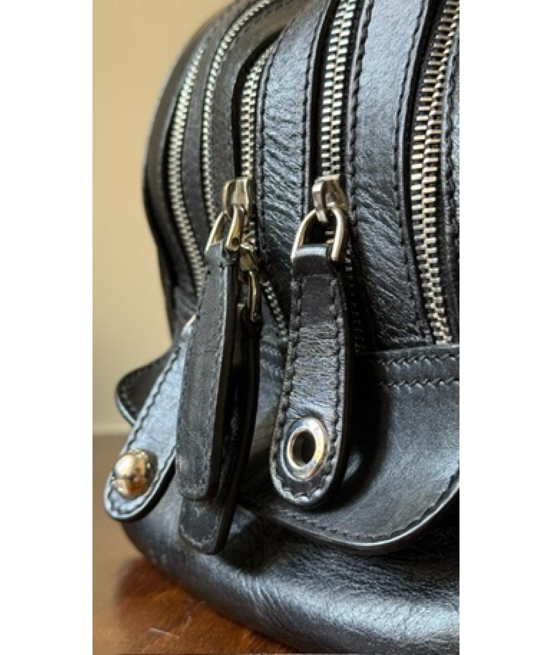 DOLCE&GABBANA Черная кожаная сумка тоут, фото 6