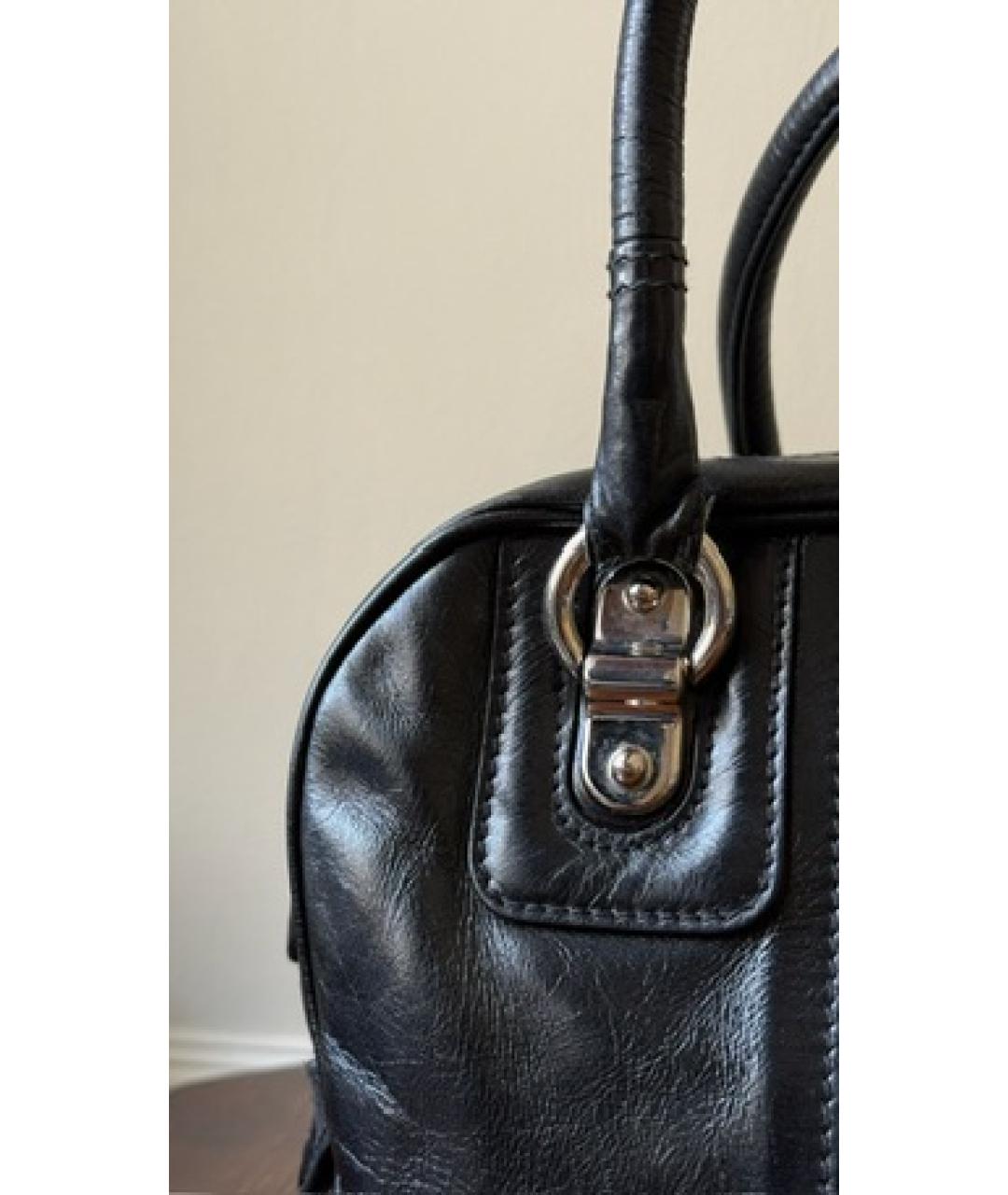 DOLCE&GABBANA Черная кожаная сумка тоут, фото 3
