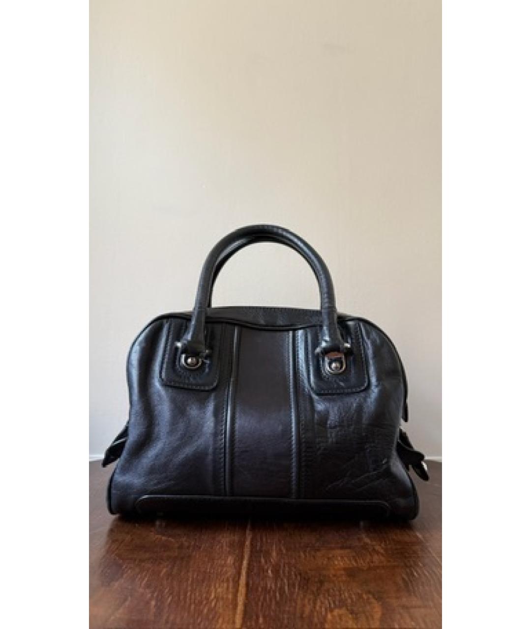 DOLCE&GABBANA Черная кожаная сумка тоут, фото 8