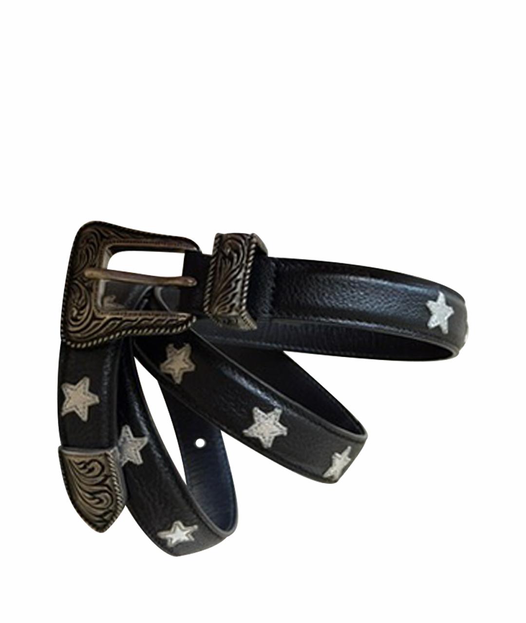 SAINT LAURENT Черный кожаный ремень, фото 1