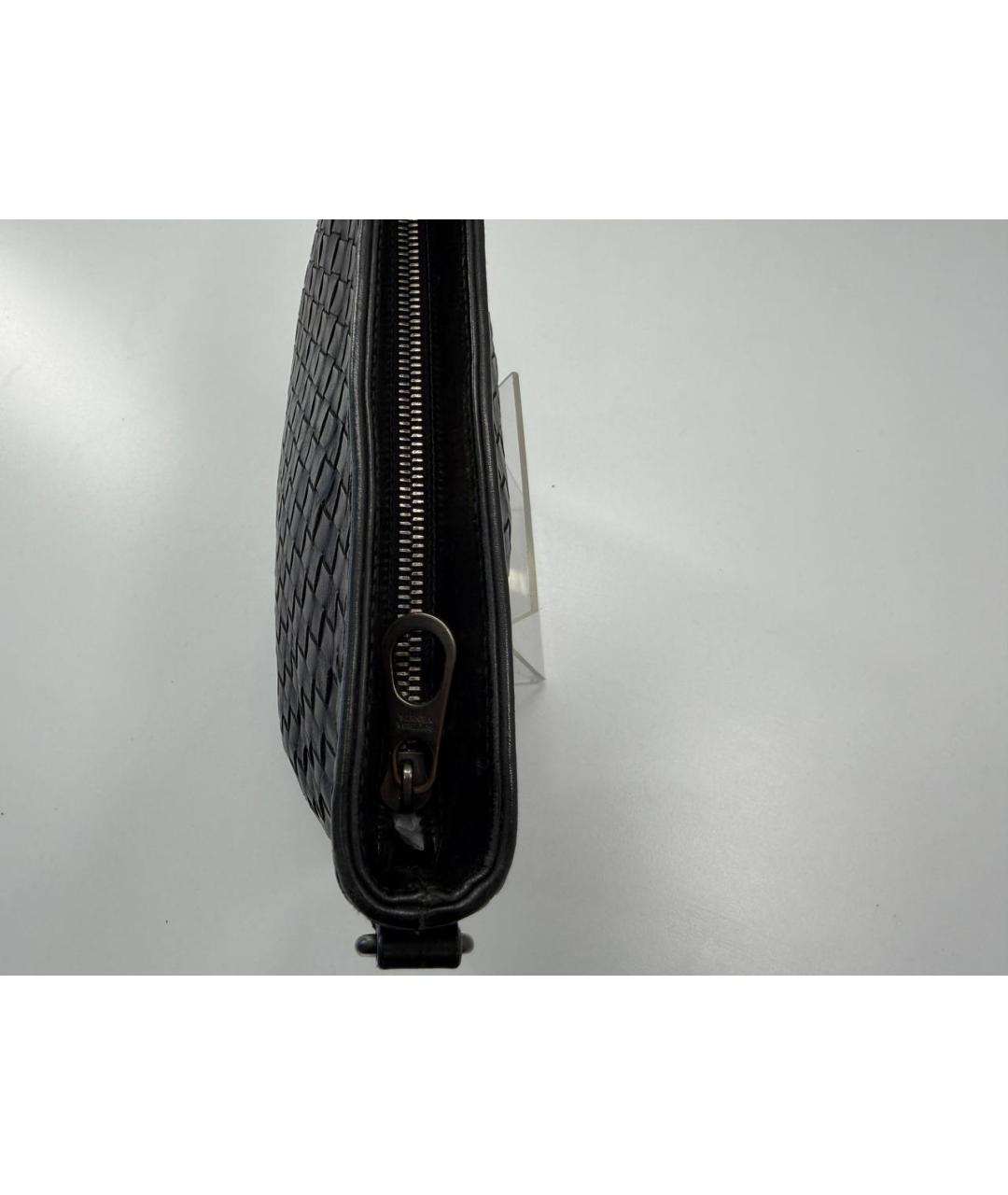 BOTTEGA VENETA Черная кожаная сумка на плечо, фото 9