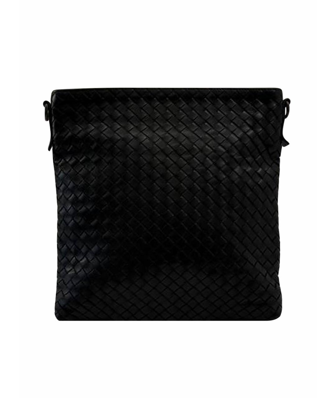 BOTTEGA VENETA Черная кожаная сумка на плечо, фото 1