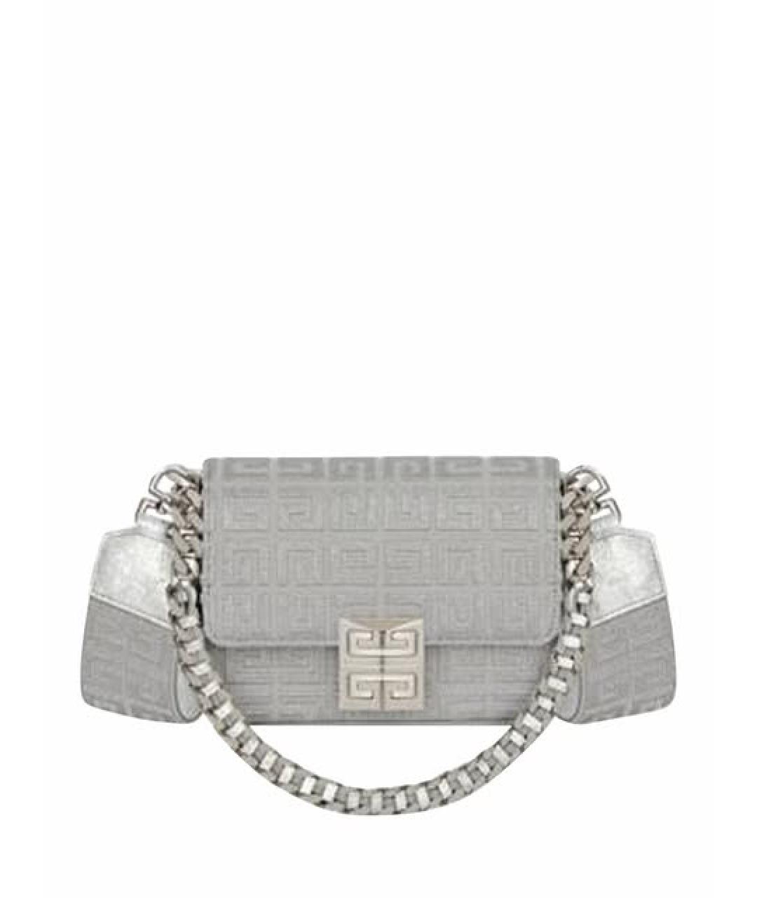 GIVENCHY Серебряная жаккардовая сумка через плечо, фото 1
