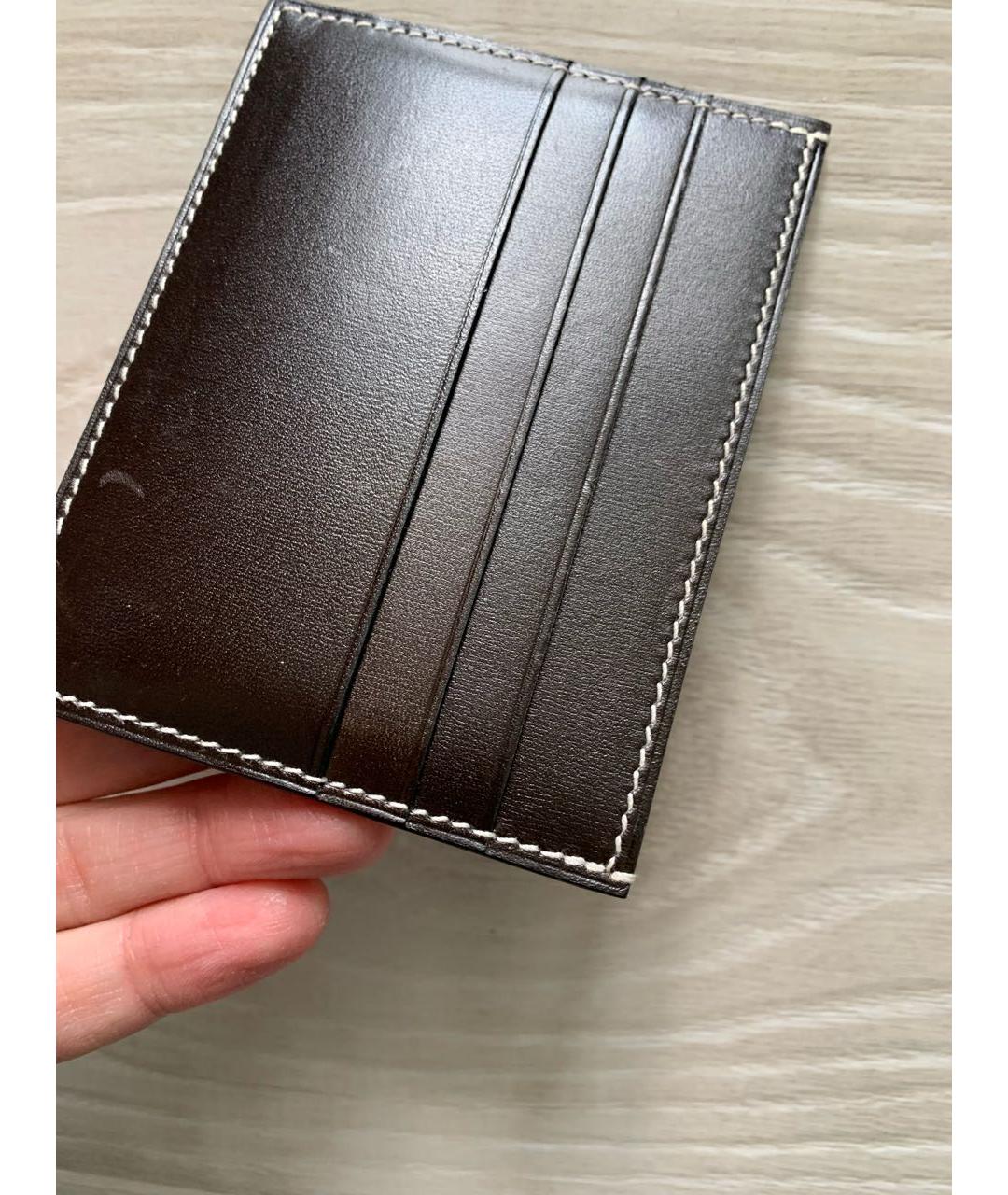 HERMES Коричневый кожаный кардхолдер, фото 5