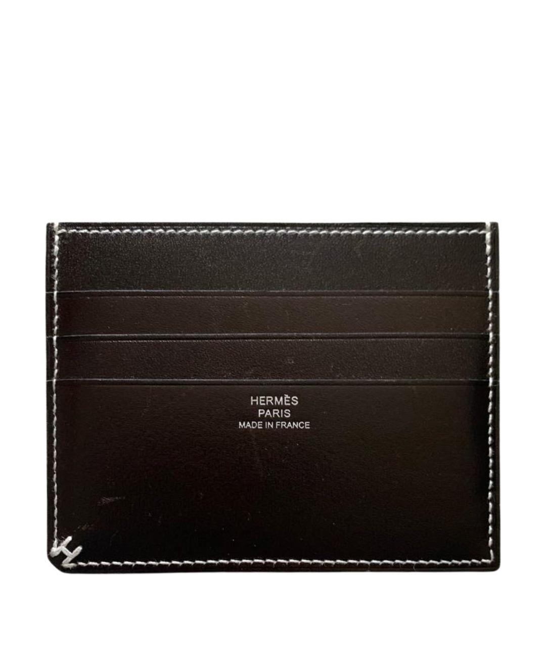 HERMES Коричневый кожаный кардхолдер, фото 1