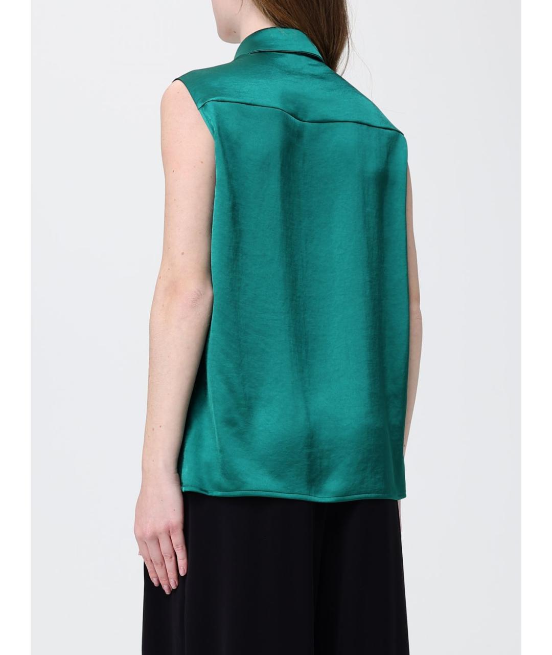 VERSACE Бирюзовая полиэстеровая рубашка, фото 3