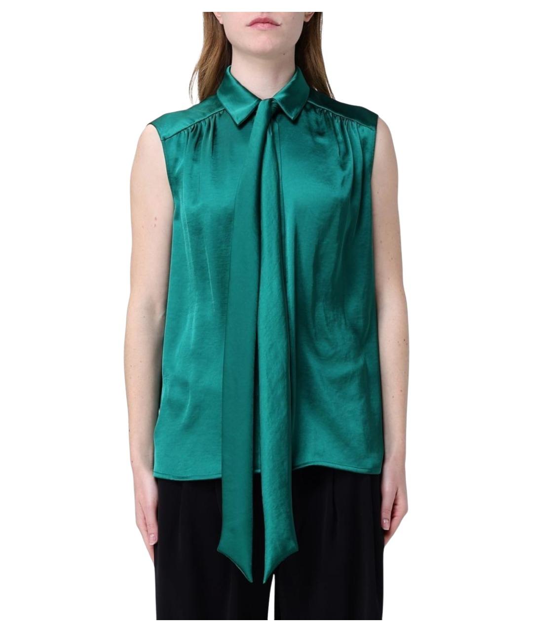 VERSACE Бирюзовая полиэстеровая рубашка, фото 1