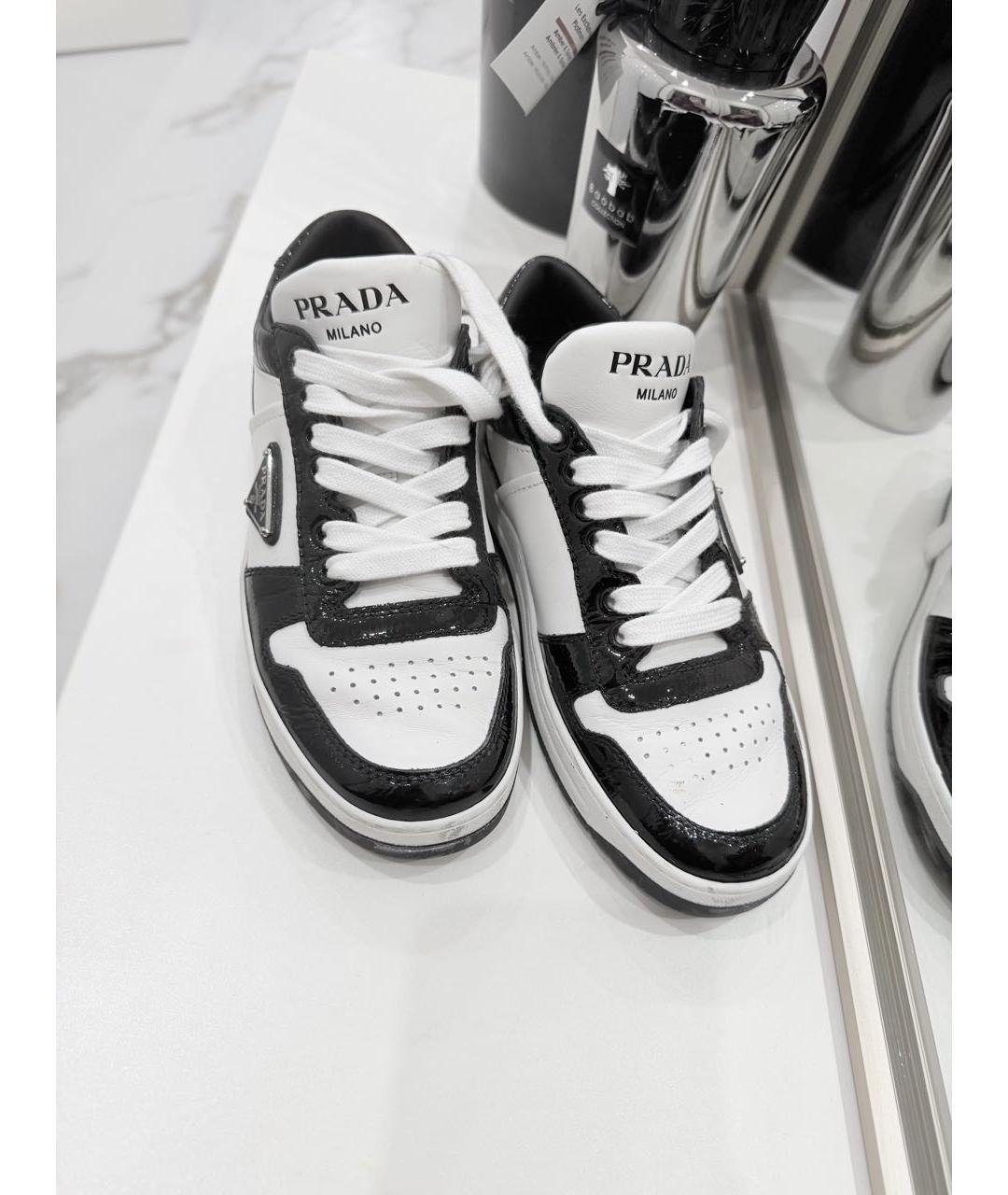 PRADA Белые кожаные кеды, фото 2