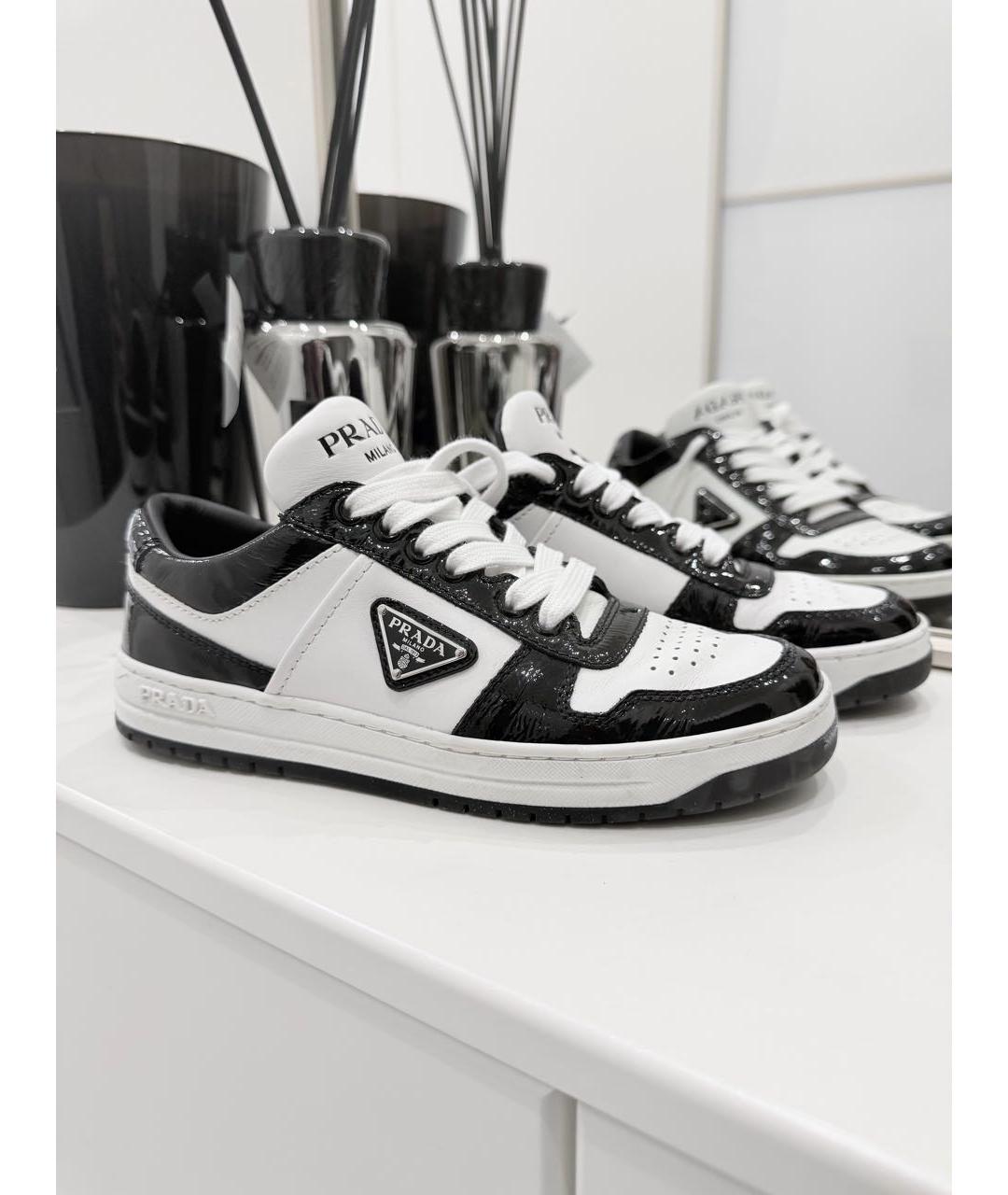 PRADA Белые кожаные кеды, фото 5