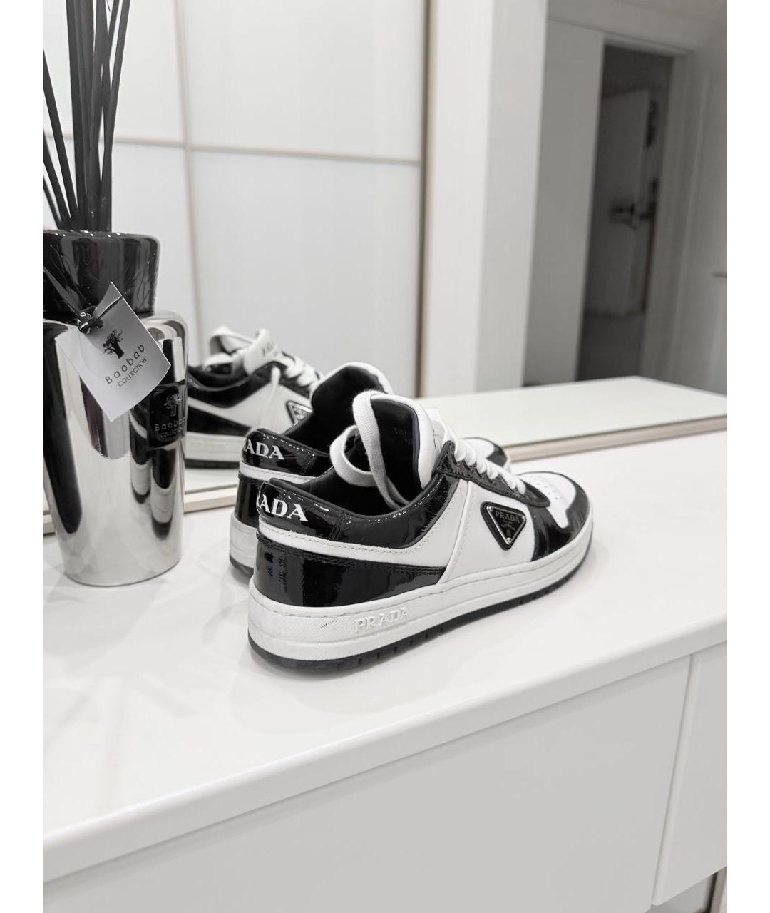 PRADA Белые кожаные кеды, фото 4