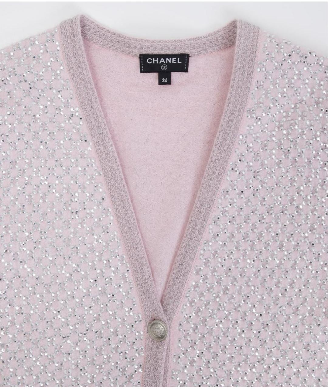 CHANEL Розовый шелковый кардиган, фото 3