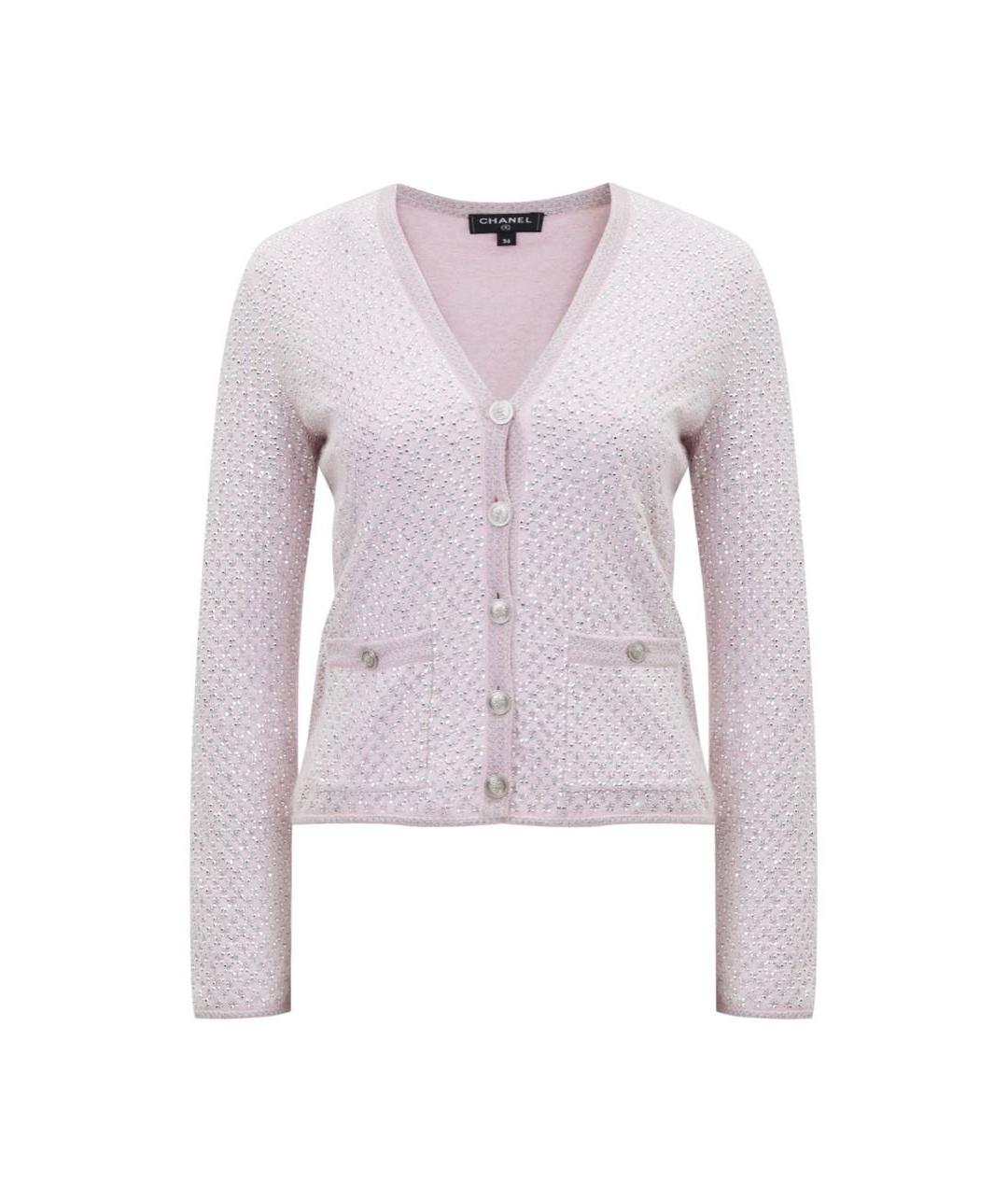CHANEL Розовый шелковый кардиган, фото 1