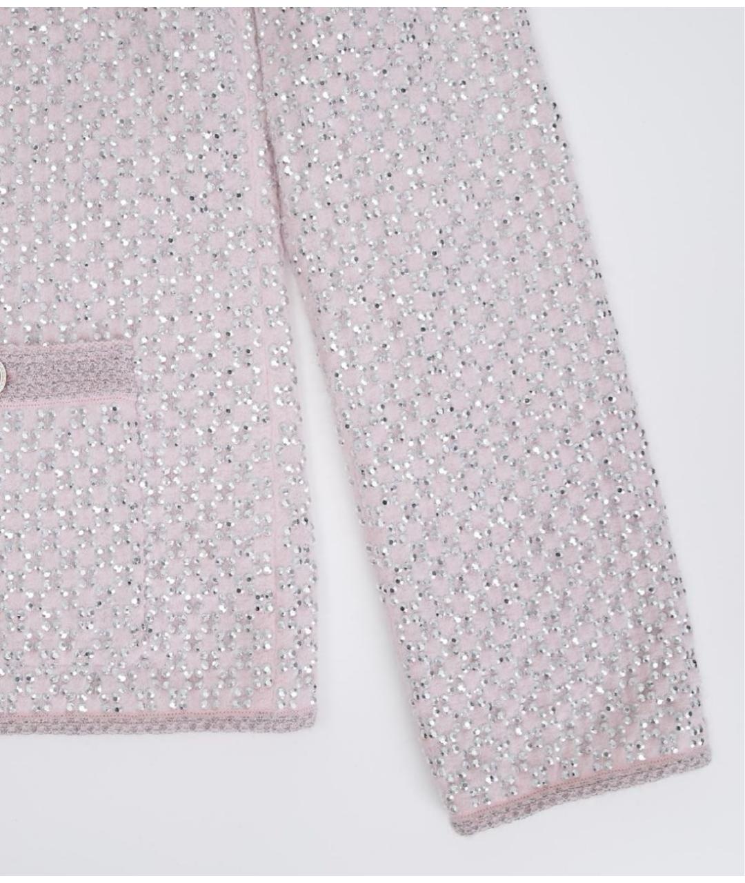 CHANEL Розовый шелковый кардиган, фото 5