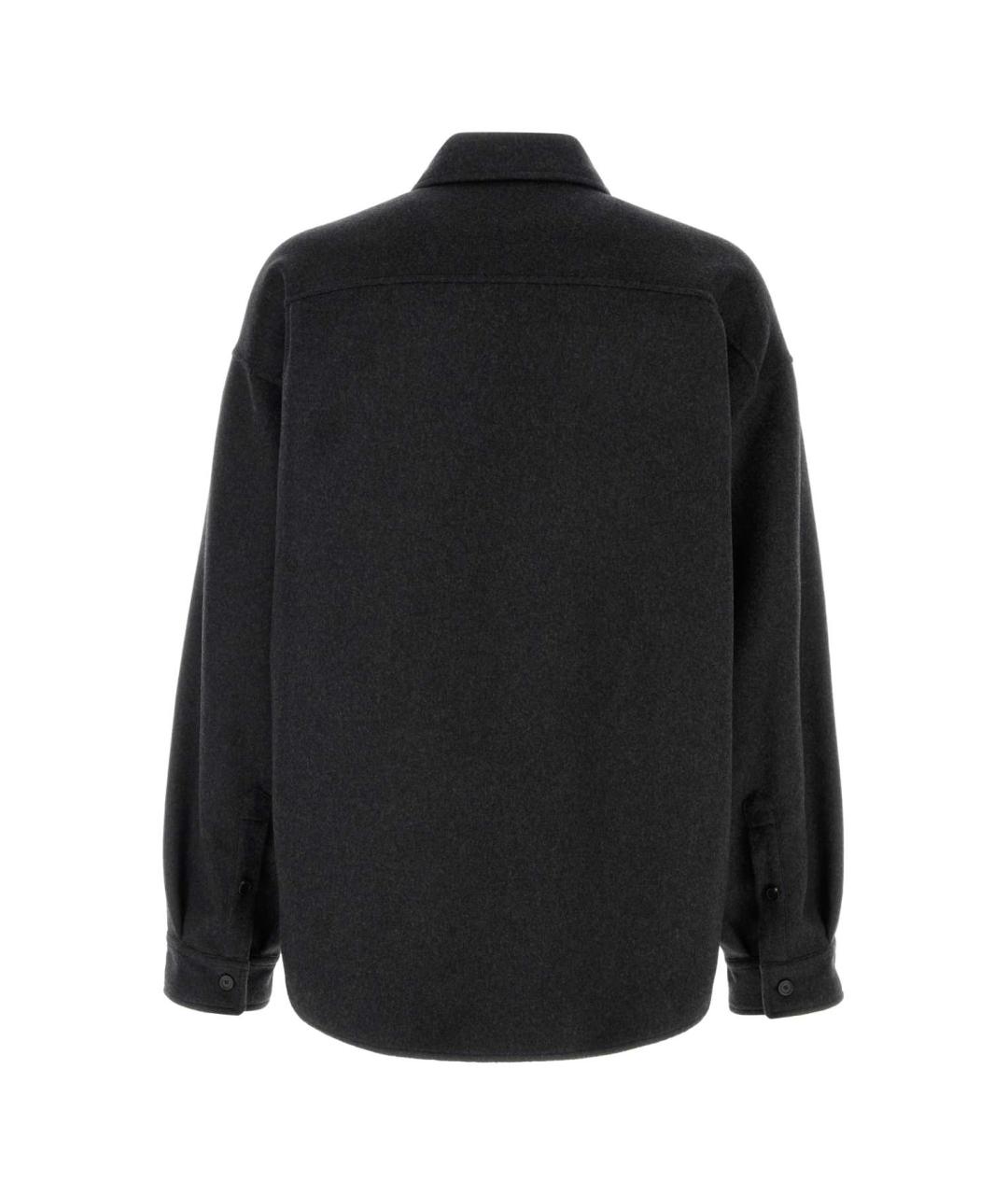 BALENCIAGA Серая шерстяная кэжуал рубашка, фото 2