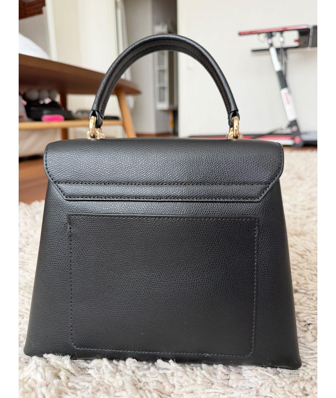 FURLA Черная кожаная сумка с короткими ручками, фото 3