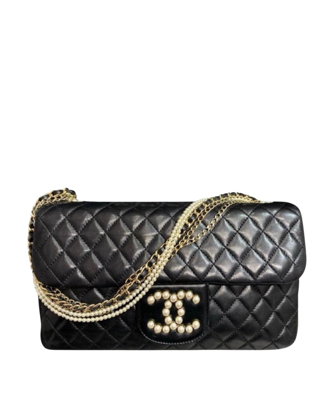 CHANEL Черная кожаная сумка через плечо, фото 1