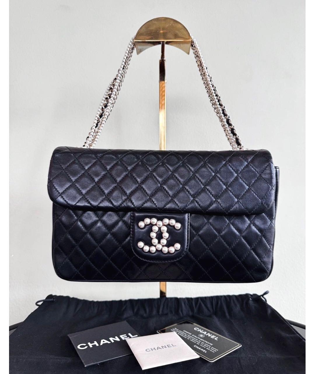 CHANEL Черная кожаная сумка через плечо, фото 2