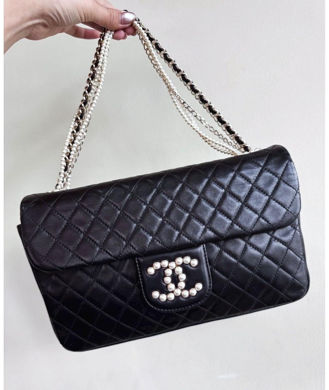 CHANEL Черная кожаная сумка через плечо, фото 3