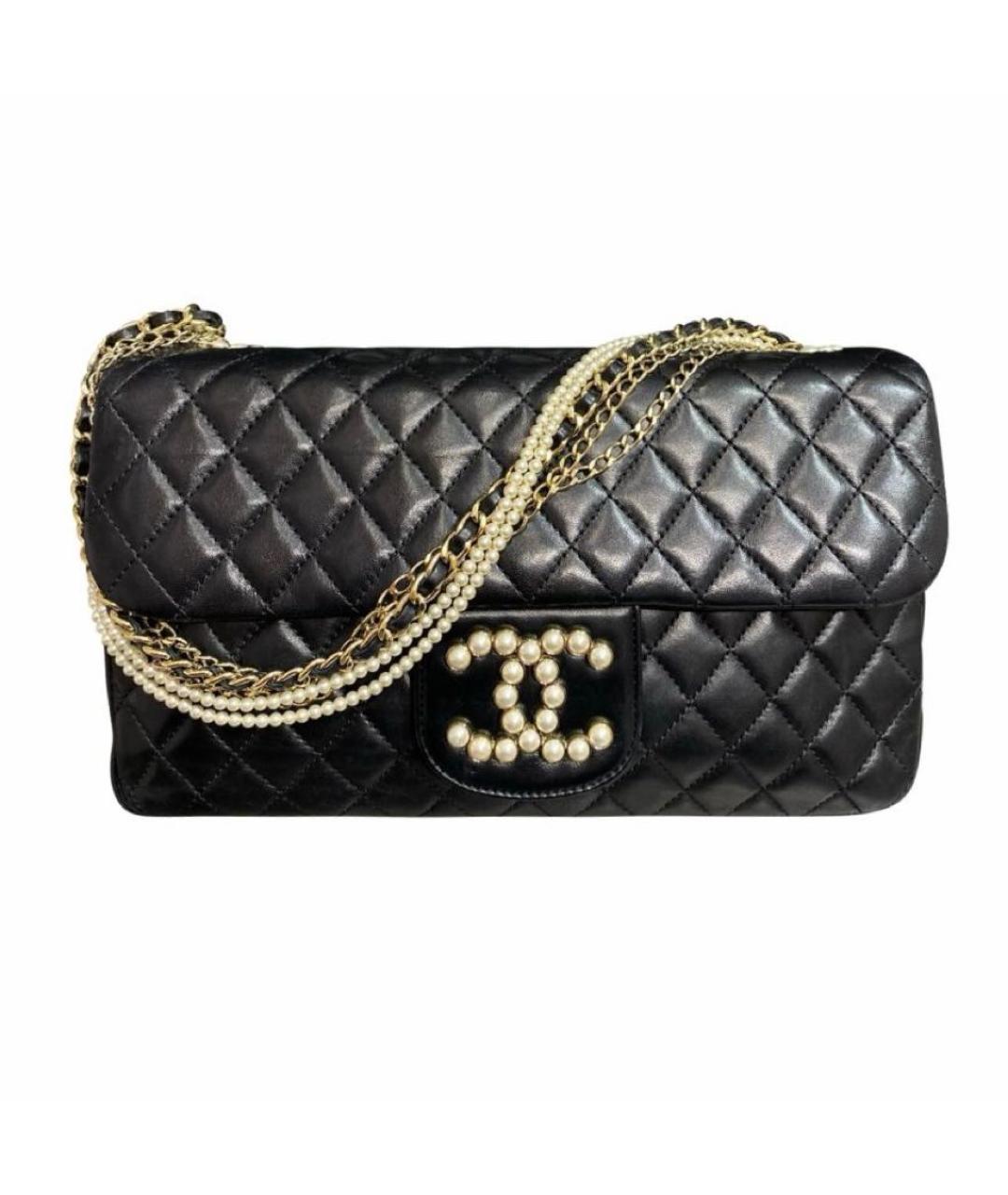 CHANEL Черная кожаная сумка через плечо, фото 8