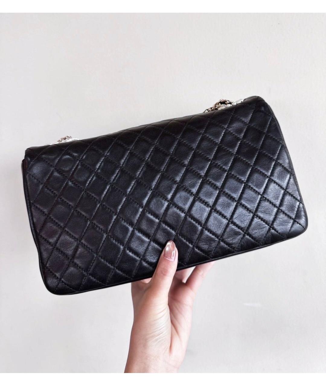 CHANEL Черная кожаная сумка через плечо, фото 4