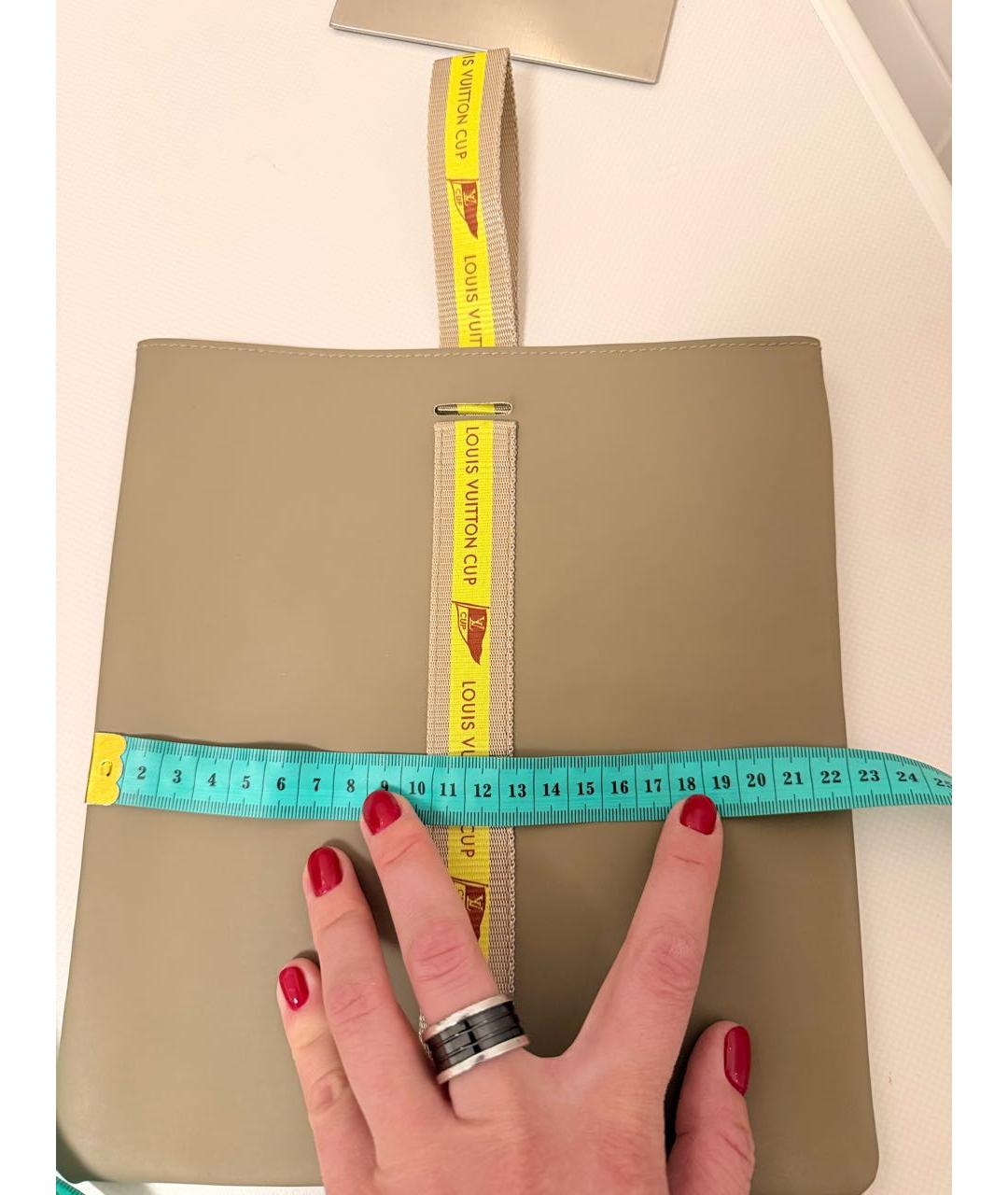 LOUIS VUITTON Хаки сумка с короткими ручками, фото 5