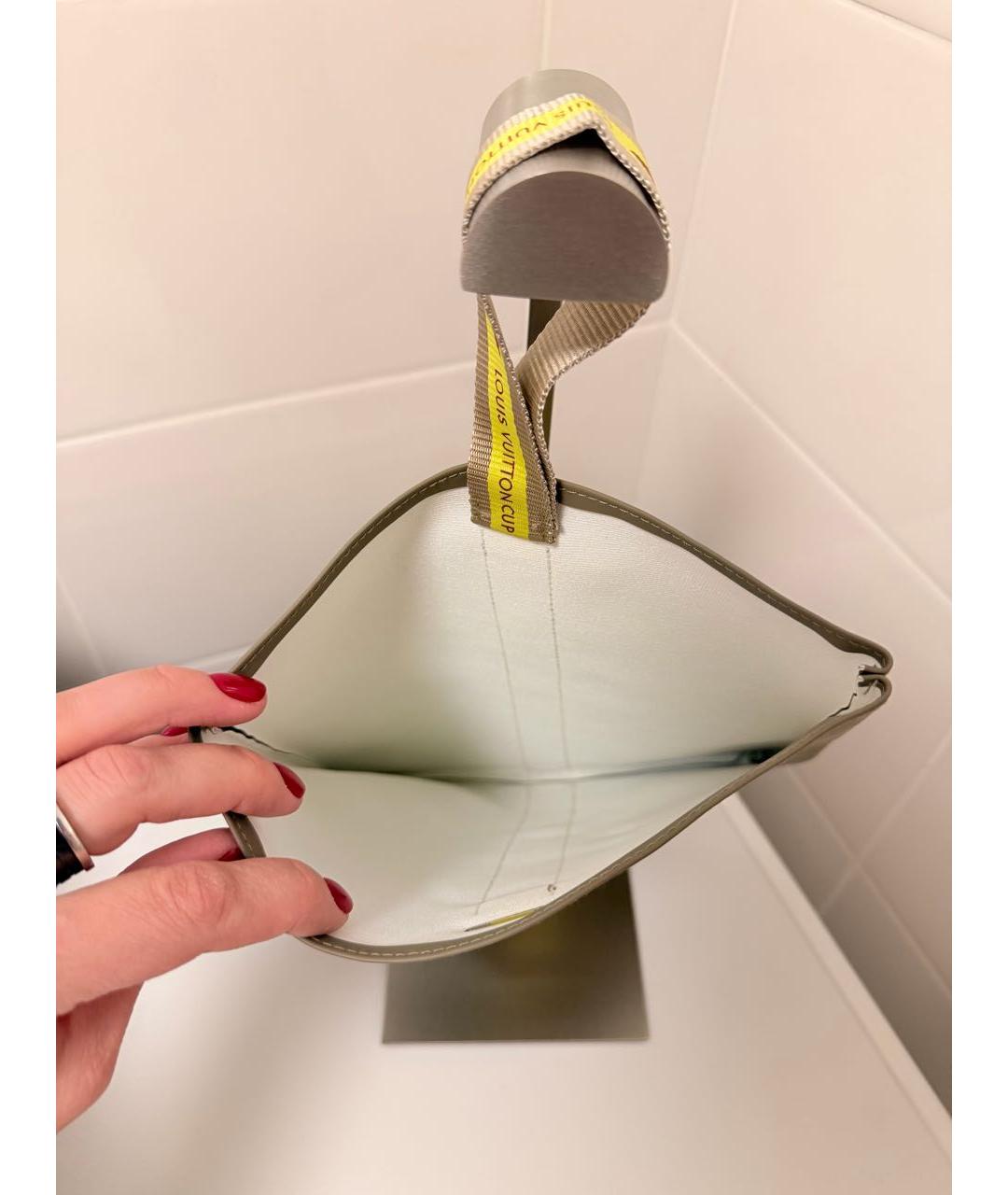 LOUIS VUITTON Хаки сумка с короткими ручками, фото 3