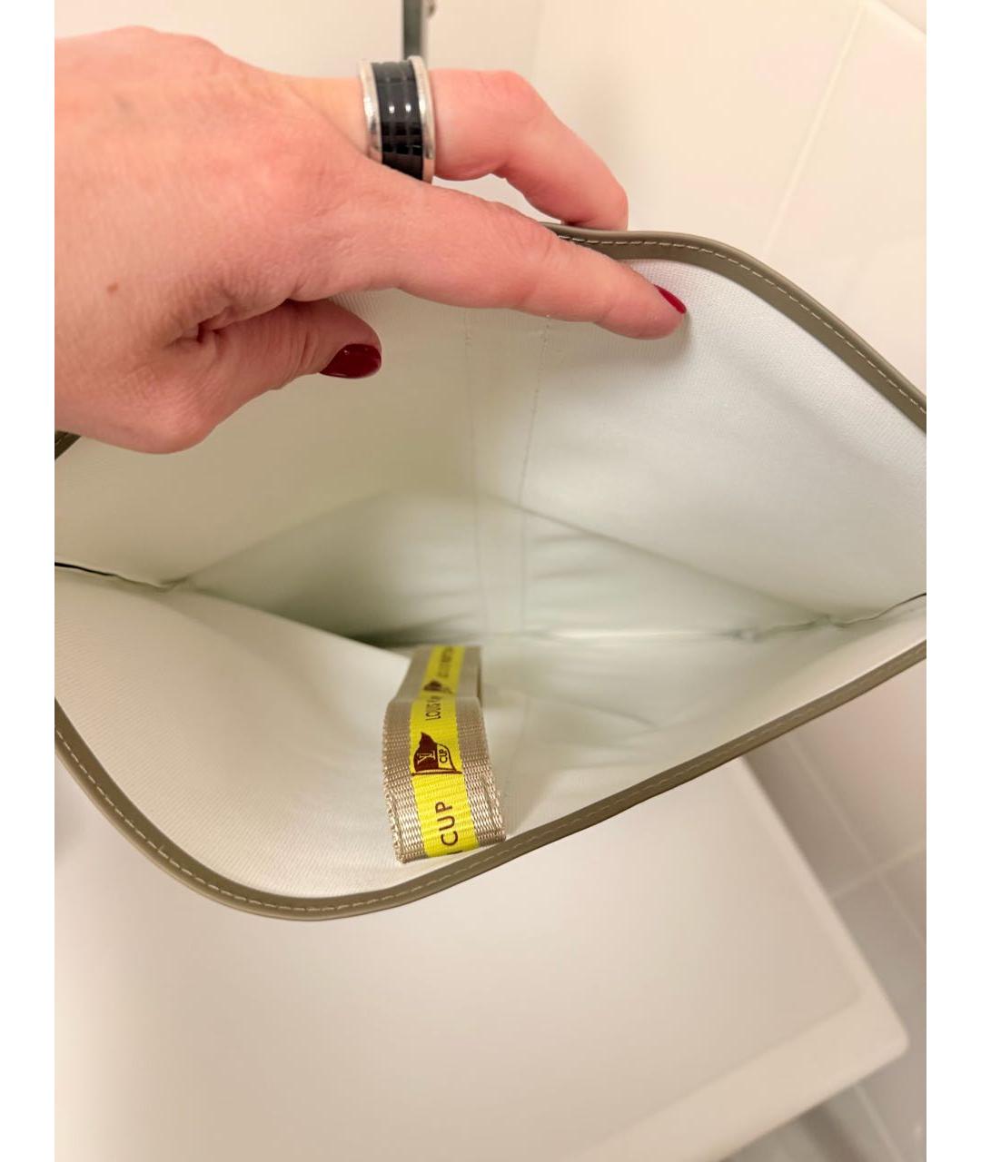 LOUIS VUITTON Хаки сумка с короткими ручками, фото 4