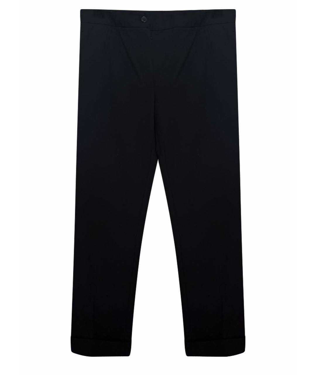 DOLCE&GABBANA Черные шерстяные прямые брюки, фото 1