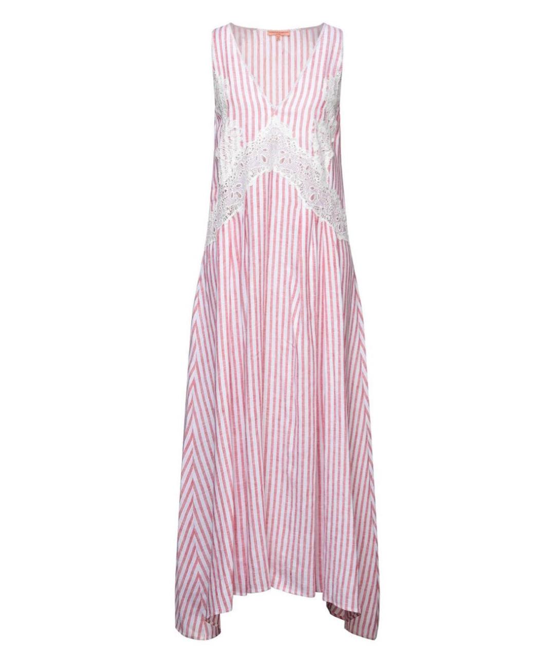 ERMANNO SCERVINO Красное льняное коктейльное платье, фото 1