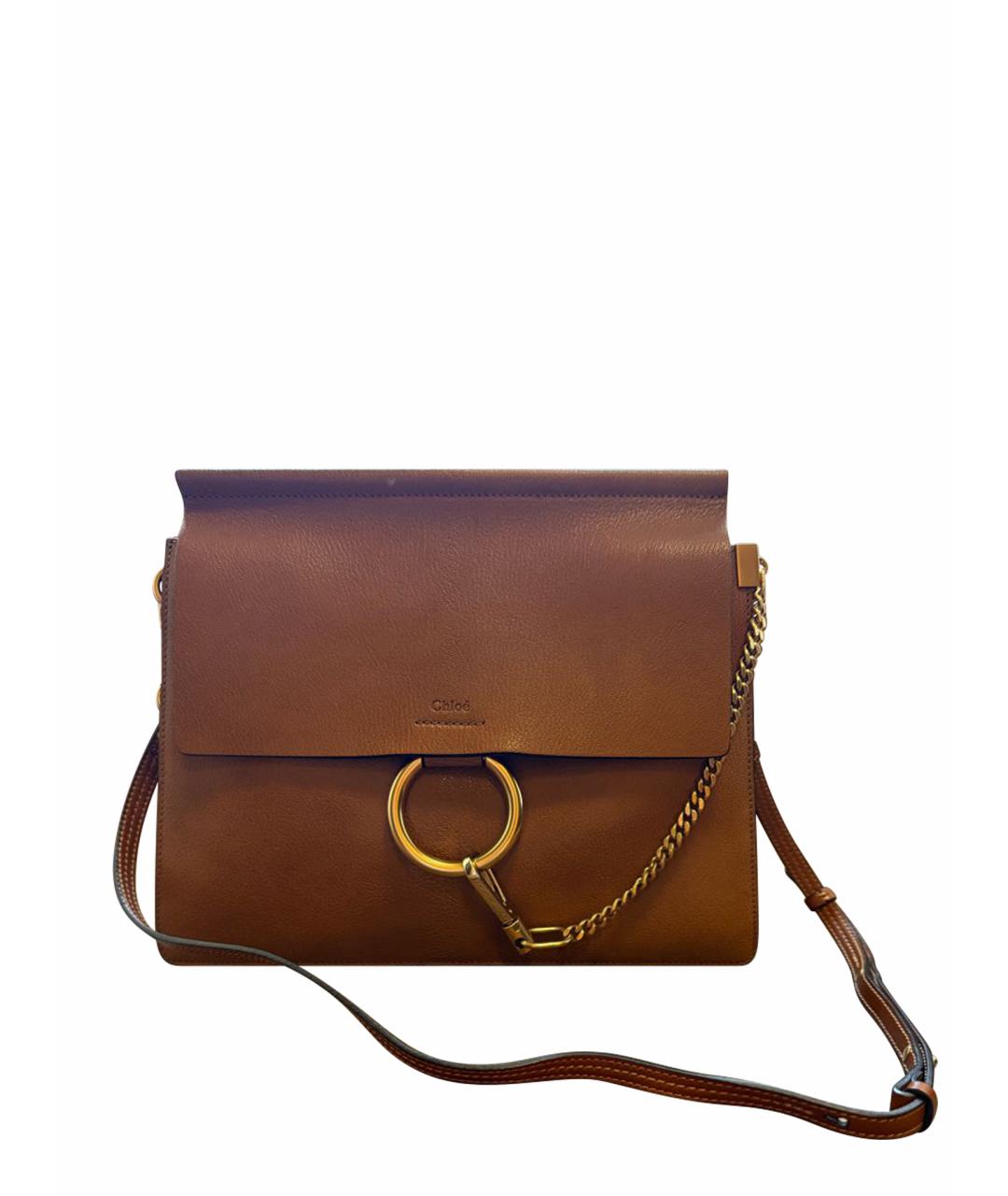 CHLOE Коричневая кожаная сумка через плечо, фото 1