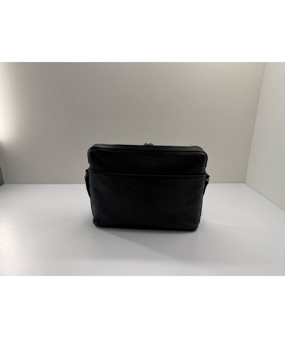 LOUIS VUITTON Черная кожаная сумка на плечо, фото 3