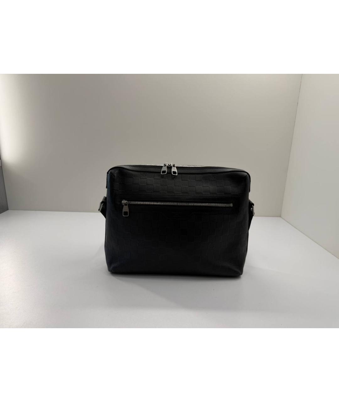 LOUIS VUITTON Черная кожаная сумка на плечо, фото 2