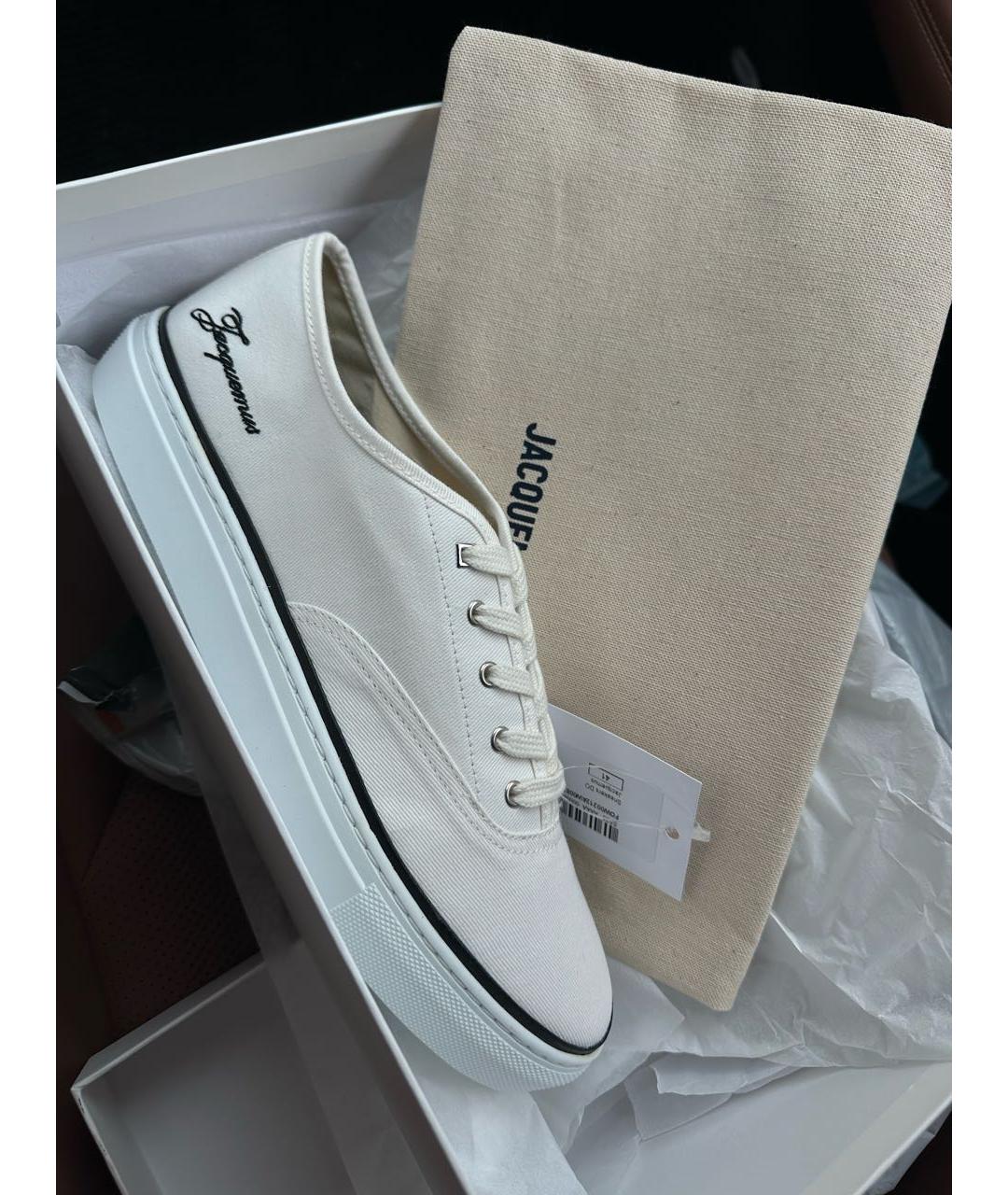 JACQUEMUS Белые текстильные кеды, фото 7