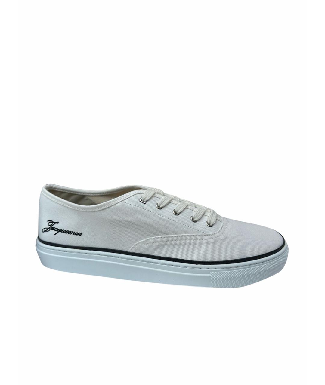 JACQUEMUS Белые текстильные кеды, фото 1